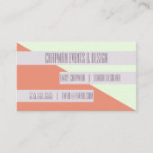 Visite 2 carte de nom | Bloc de couleur géométrique moder (Devant)