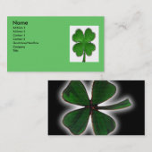 Visite 4 Carte de profil de trèfle à feuilles (Devant / Derrière)