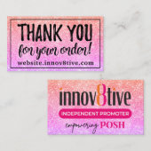 Visite 8e Posh carte de remerciements (Devant / Derrière)