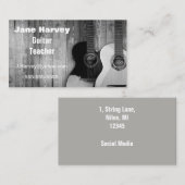 Visite À fond gris, carte de guitare (Devant / Derrière)