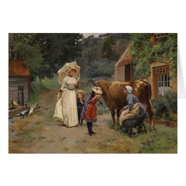 Visite à la carte de ferme (Devant horizontal)