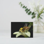 Visite Abeille de miel sur la carte d'ATC de fleur de (Debout devant)