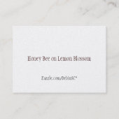 Visite Abeille de miel sur la carte d'ATC de fleur de (Dos)