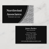 Visite Abstrait Scribbles Carte de visite, noir et blanc (Devant / Derrière)