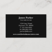 Visite Abstrait Scribbles Carte de visite, noir et blanc (Dos)