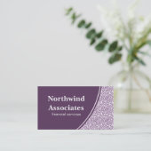 Visite Abstrait Scribbles Carte de visite, Violet (Debout devant)