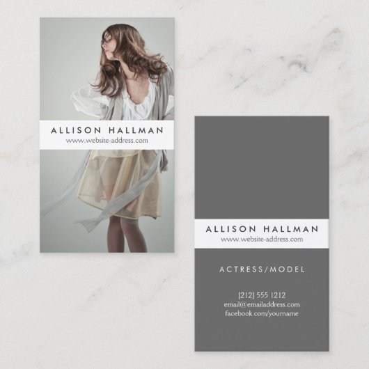 Visite Acteurs et modèles Capture d'écran no 2 Carte de v (Devant / Derrière)