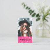 Visite Actor Model Singer Dancer Pink Photo Carte de visi (Debout devant)