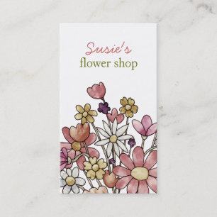 Visite Affaires de carte faite sur commande de fleurs