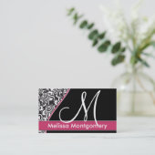 Visite Affaires élégantes de monogramme - carte de profil (Debout devant)