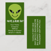 Visite Affaires étrangères de visage - carte de profil (Devant / Derrière)