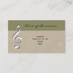 Visite Affaires ou carte personnelle de musique