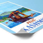 Visite Affiche Vintage Kashmir Restaurée (Coin)