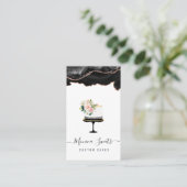 Visite agate noir et or gâteaux personnalisés carte de vi (Debout devant)
