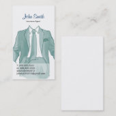 Visite Agent dans une carte de profil de dessin de costum (Devant / Derrière)