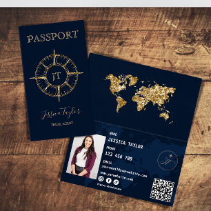 Visite Agent de voyage Carte du monde de passeport Insére