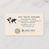 Visite Agent de voyage Carte du monde Vacances Eau Plage  (Dos)