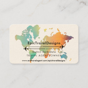 Visite Agent de voyage Carte du monde Vacances Eau Turquo