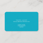 Visite Agent de voyages Azure monogramme carte du monde & (Dos)