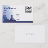 Visite Agents immobiliers de ville de modèle de carte de (Devant / Derrière)