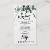 Visite AJOUTER LES instructions de lavage LOGO CARTE CART (Devant)