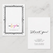 Visite Ajouter Logo Carte d'oreilles de cadres dessinés à (Devant / Derrière)