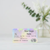 Visite Ajouter votre logo Carte de crédit Holograph Unico (Debout devant)