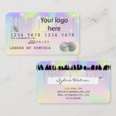 Visite Ajouter votre logo Carte de crédit Holograph Unico (Devant / Derrière)