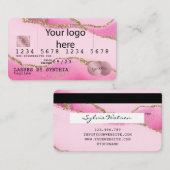Visite Ajouter Votre Logo Carte de crédit Maquillage Or S (Devant / Derrière)