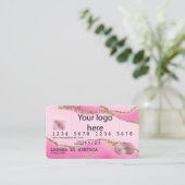 Visite Ajouter Votre Logo Carte de crédit Maquillage Or S (Debout devant)