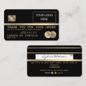 Visite Ajouter votre logo Carte de crédit Merci Business (Devant / Derrière)