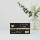 Visite Ajouter votre logo Carte de crédit Merci Business (Debout devant)