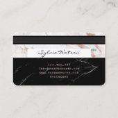 Visite Ajouter votre logo Carte de crédit Rose stylisé ma (Dos)