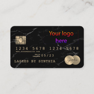 Visite Ajouter Votre Logo Carte de Crédit Style Marbre No