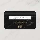 Visite Ajouter Votre Logo Carte de Crédit Style Marbre No (Dos)