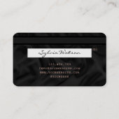 Visite Ajouter votre logo Carte de crédit Style soie noir (Dos)