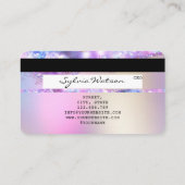 Visite Ajouter Votre Logo Carte de crédit Styled Opal Iri (Dos)