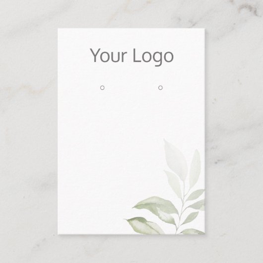 Visite Ajouter Votre Logo Carte Écran Simple De Verdure (Devant)