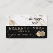 Visite ajouter votre logo LOYALTY Carte de crédit Marbre  (Devant)
