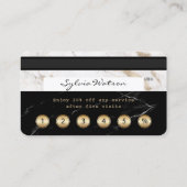 Visite ajouter votre logo LOYALTY Carte de crédit Marbre  (Dos)