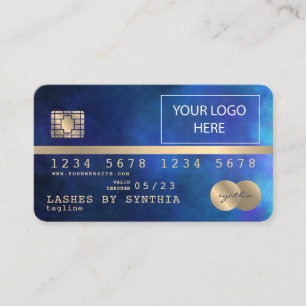 Visite Ajoutez votre carte de crédit Logo Styled Gold et