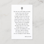 Visite Ajoutez votre carte de prière d'image religieuse (Dos)