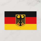 Visite Allemagne moderne, Carte de visite, Drapeau allema (Devant)