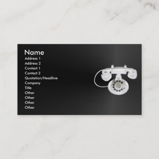 Visite Ancienne carte de profil téléphonique (Devant)