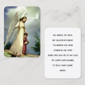 Visite Ange Gardien Avec Carte De Prière Enfant (Devant / Derrière)