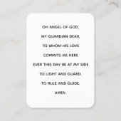 Visite Ange Gardien Avec Carte De Prière Enfant (Dos)