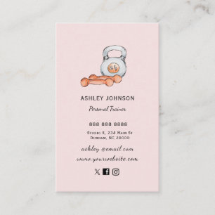 Visite Appareil de fitness Blush Personal Trainer Carte d