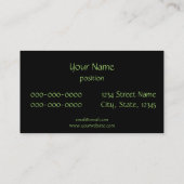 Visite Approvisionnement/templat de carte métier de la (Dos)