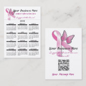 Visite Appui de Cancer de Breat de calendrier de carte de (Devant / Derrière)
