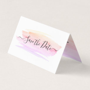 Visite Aquarelle Brosse photo Enregistrer la carte de dat